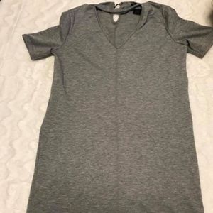 Grey triangle cut dress